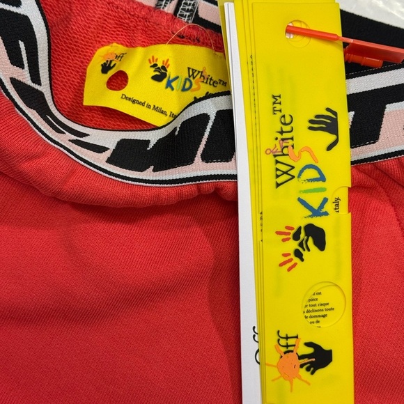 Off-White Vibrant Red/Orange Kids Skirt - Picture 3 of 4